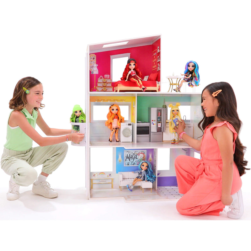 Rainbow High Townhouse- 3-Story Wood Dollhouse Playset - shop.mgae.com