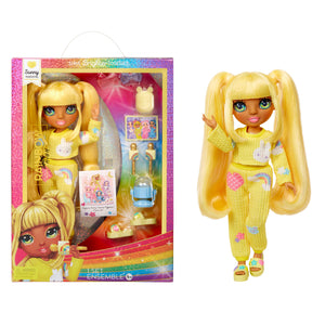 Rainbow High Jr High PJ Party Sunny (Yellow) 9” Posable Doll in a Yellow PJ Set - shop.mgae.com