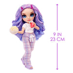 Rainbow High Jr High PJ Party Violet (Purple) 9” Posable Doll in Adorable Pajamas - shop.mgae.com