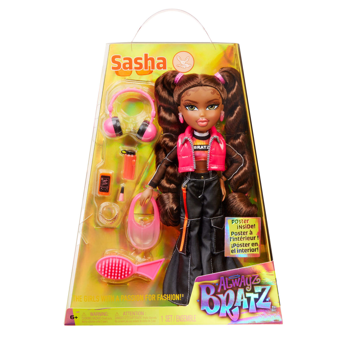 Bratz Alwayz Sasha Doll Streetwear Fashion Doll with 10