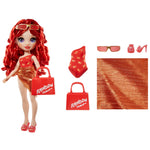 Rainbow High Swim & Style Ruby (Red) 11” Doll with Shimmery Wrap - shop.mgae.com