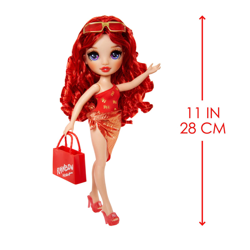 Rainbow High Swim & Style Ruby (Red) 11” Doll with Shimmery Wrap - shop.mgae.com