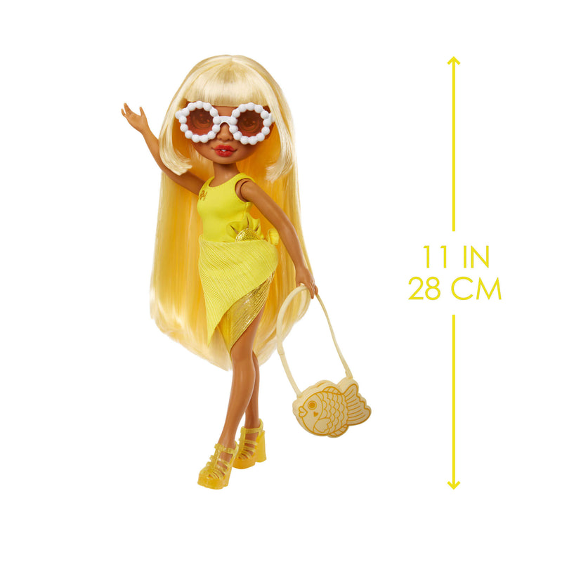 Rainbow High Swim & Style Sunny (Yellow) 11” Doll with Shimmery Wrap - shop.mgae.com
