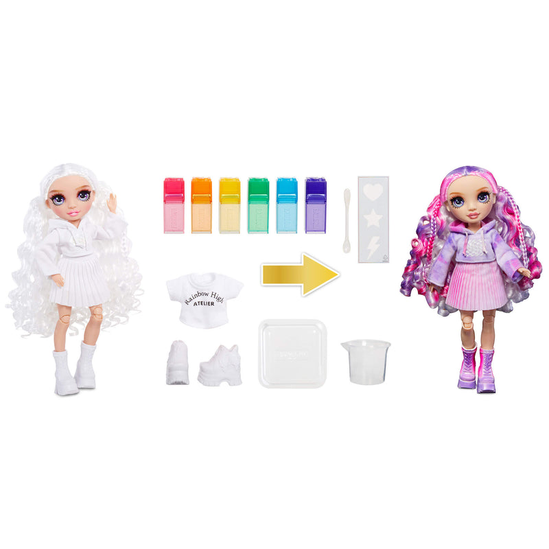 Doll transformation- from white clothes to colorful