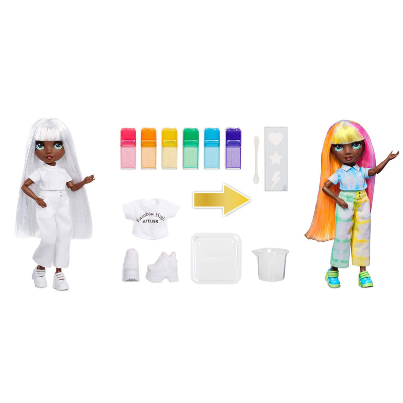 Doll transformation- from white clothes to colorful