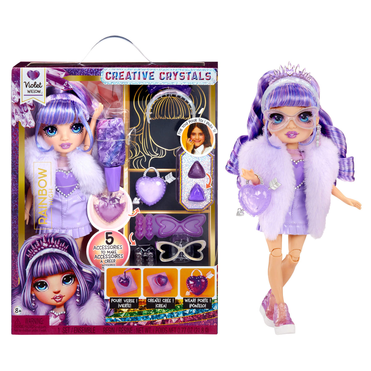Rainbow High Creative Crystals Violet Doll - DIY Crystal Kit Rainbow High Creative Crystals Violet Doll - DIY Crystal Kit