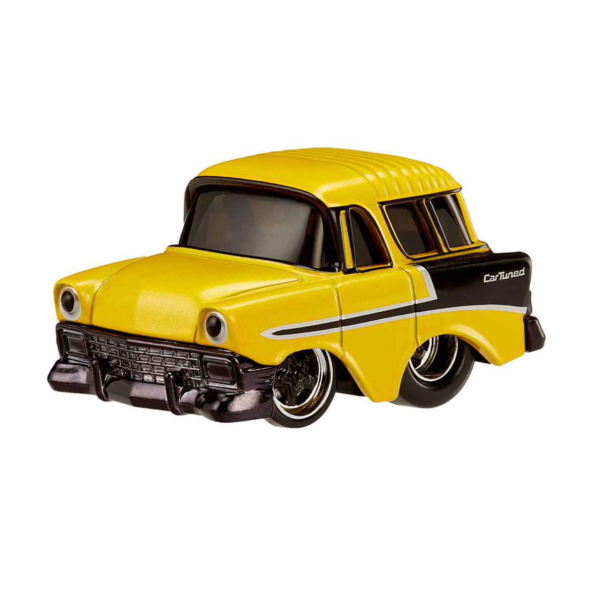 CarTuned 1956 Chevy Nomad Diecast - Pro Street Black/Yellow