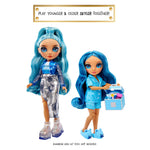 Rainbow High Jr High PJ Party Skyler (Blue) 9” Posable Doll in a Satin PJ Set - shop.mgae.com