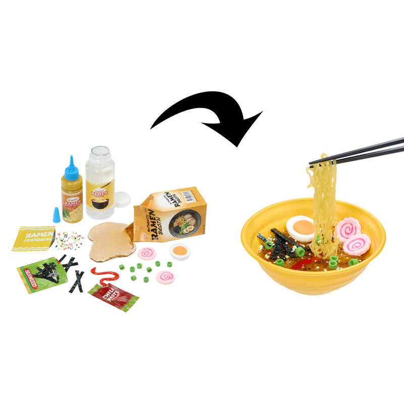 Ingredients made into Ramen put into a bowl