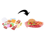 Ingredients made into a hamburger