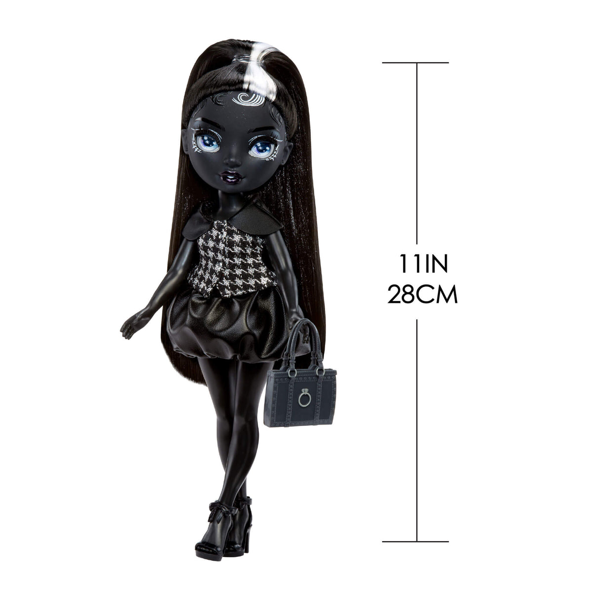 Rainbow High Shadow High Fashion Doll - Shanelle Onyx -Cheveux Noirs, Poupée Mannequin de 28 cm Avec Tenues de Créateur, Pour Collectionneurs et Enfants Âgés de 6 à 12 Ans