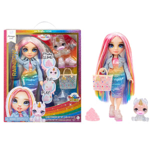 Rainbow High Amaya (Rainbow) with Slime Kit & Pet - Rainbow 11” Shimmer Doll with DIY Sparkle Slime - shop.mgae.com