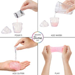 Make slime- Pour it! Add Water! Add Glitter! Play!