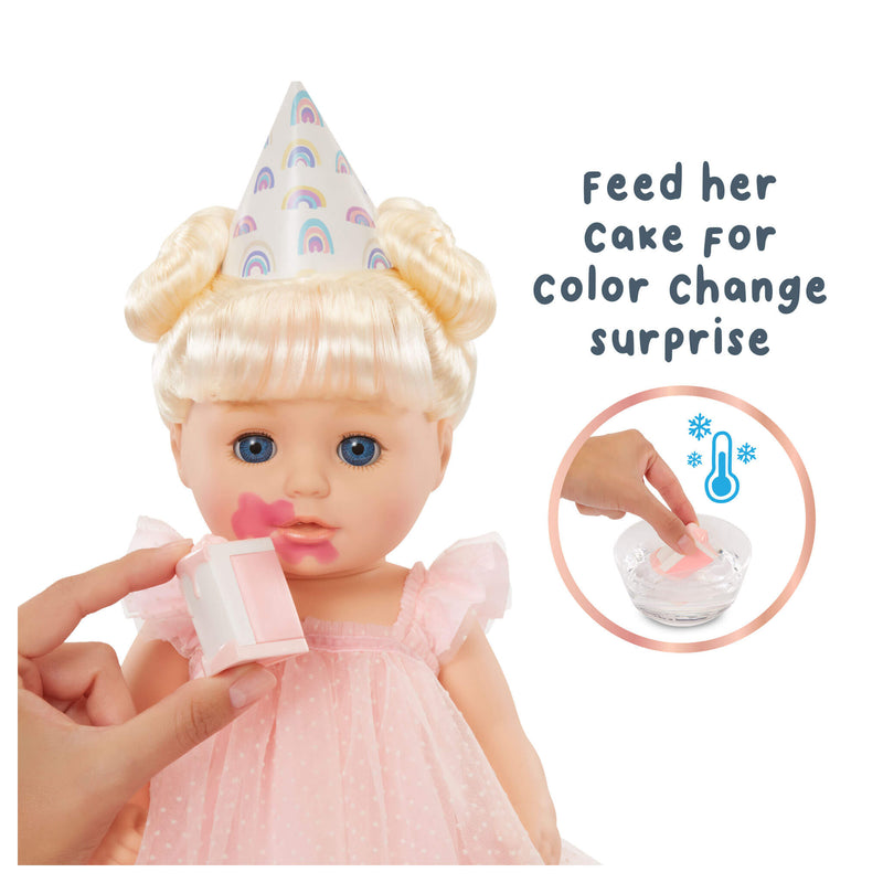Feed her cake for a color surprise change around her mouth