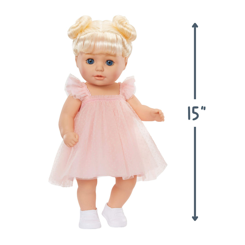Doll is 15 inches tall