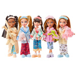 Sasha, Cloe, Jade, Yasmin, and Meygan in pj's
