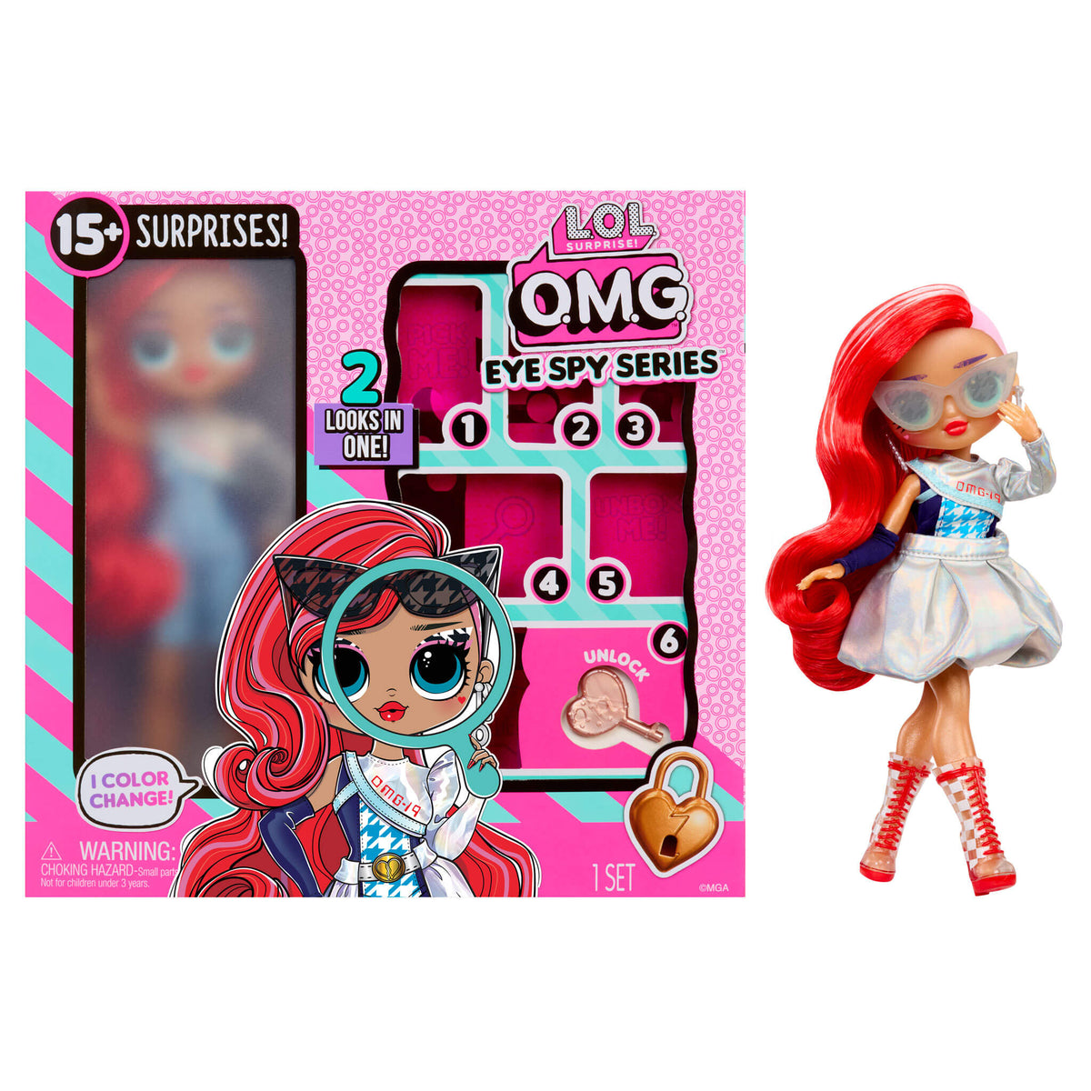 LOL Surprise OMG Eye Spy Spy Doll Color Change Fashion Doll