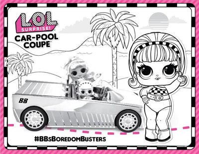 Car Pool Coupe Coloring Sheet