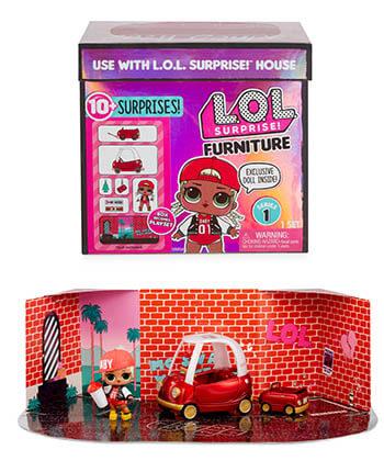 L.O.L. Surprise Furniture Cozy Coupe with M.C. Swag