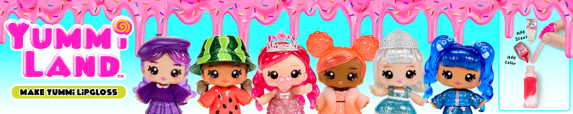 New brand for MGA. Meet Yummiland. Dolls and lip gloss