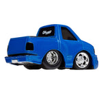 Blue Ford Truck, with 'Car Tuned' decal on back window, shown on a plain white background.