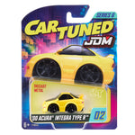 MGA Car Tuned JDM Series 6 -Acura Integra Type R diecast metal toy car in its original blister card packaging.