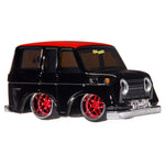 Black Land Cruiser with red roof and rims, ‘CarTuned’ decal on windshield on a white background