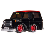 Black Land Cruiser with red roof and rims, ‘CarTuned’ decal on windshield on a white background