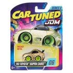 Cartuned JDM toy car packaging with 1993 Toyota Supra A80 model