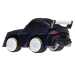 Back view of car, black and white spoiler on a white background