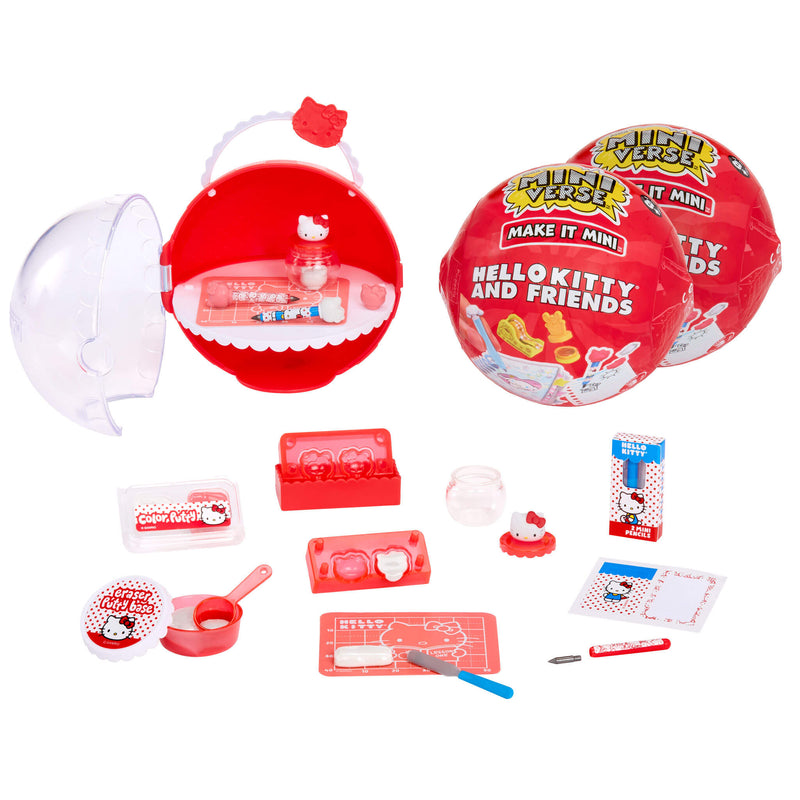 Two pack Hello Kitty and Friends toy set with various components on a white background