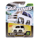 Packaged '95 Chevy Suburban' diecast model car with 'Car Tuned' branding.