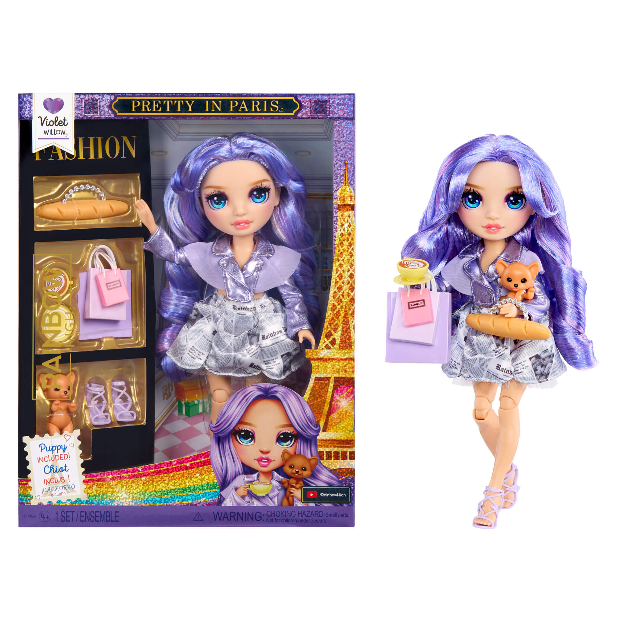 バーティル・ヴァーリンのRainbowシリーズ Rainbow High Pretty in Paris - Violet Willow, Purple 11