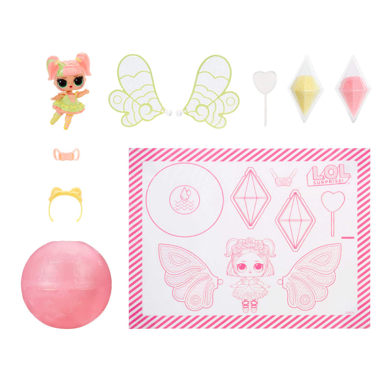 Fairy Tot with accessories on a white background