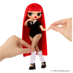 Hands holding doll on a white background