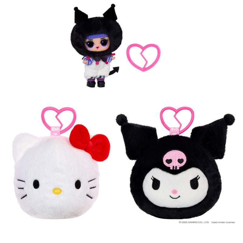 Tot doll and two plush toys with unique designs on a white background