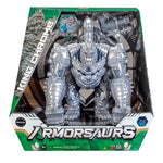 Silver Armorsaurs Villain King-Chrome in packaging on white background
