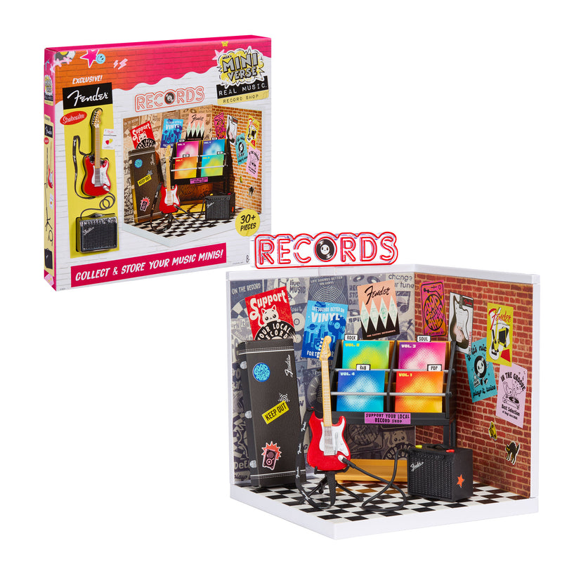 Record shop in and out of packaging on a white background