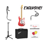 Exclusive "Fender" guitar with accessories on white back ground