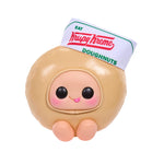 Toy doughnut with Krispy Kreme hat on a white background
