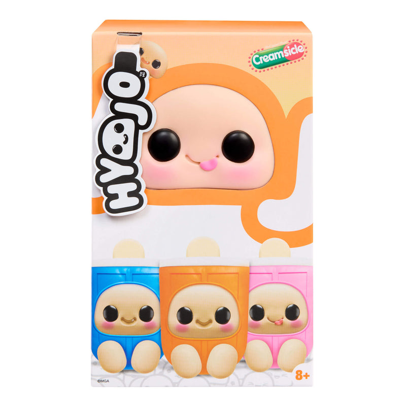 Box of Hyajo plush Creamsicle toys with colorful packaging on a white background