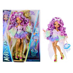 Fashion Doll Luna Skye standing next to packaging on a white background