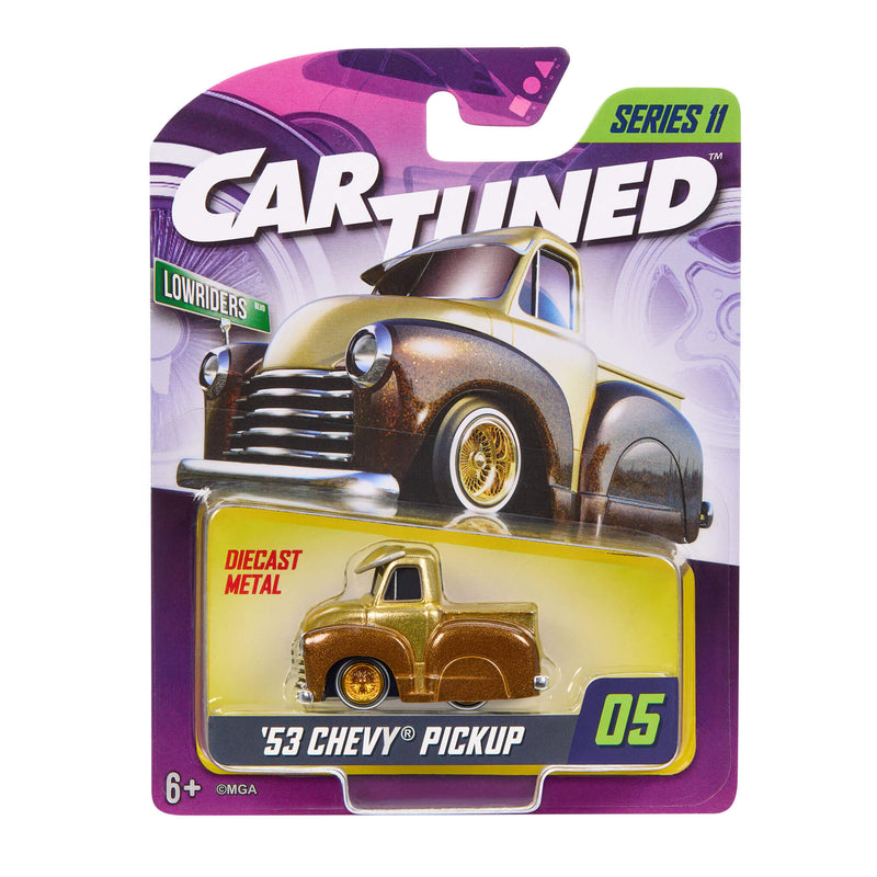 Older Chevy pickup in CarTuned brand packaging on a white background