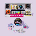 MGA's Miniverse Real Music Record Player and MGA"s Miniverse Bratz Special Edition items shown in packaging.