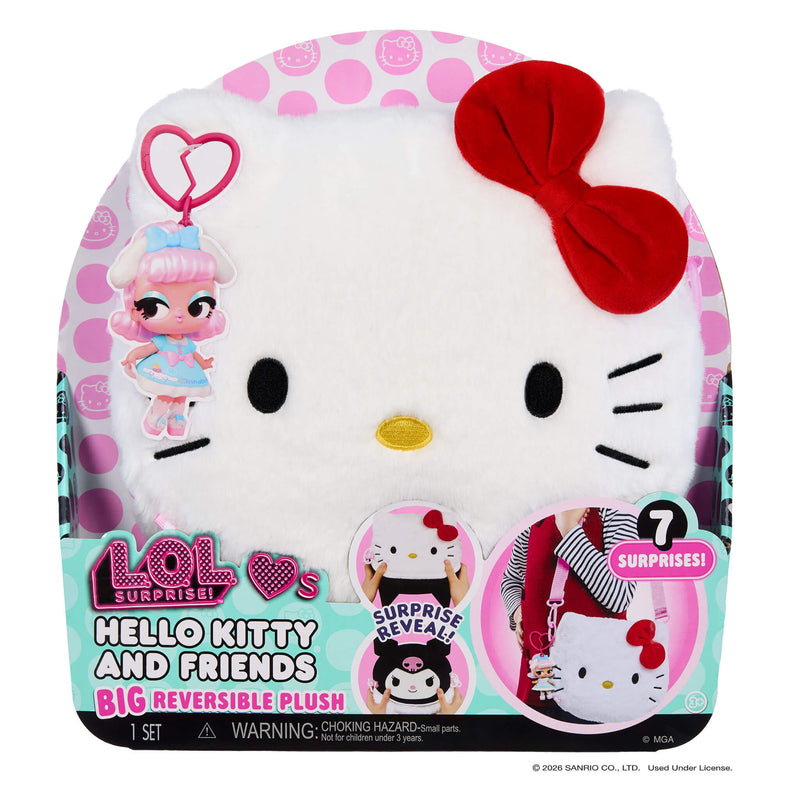 LOL Surprise Loves Hello Kitty® and Friends BIG Reversible Plush – Large Cinnamoroll™ Plush with Matching Tot