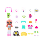Tot doll with accessories on a white background