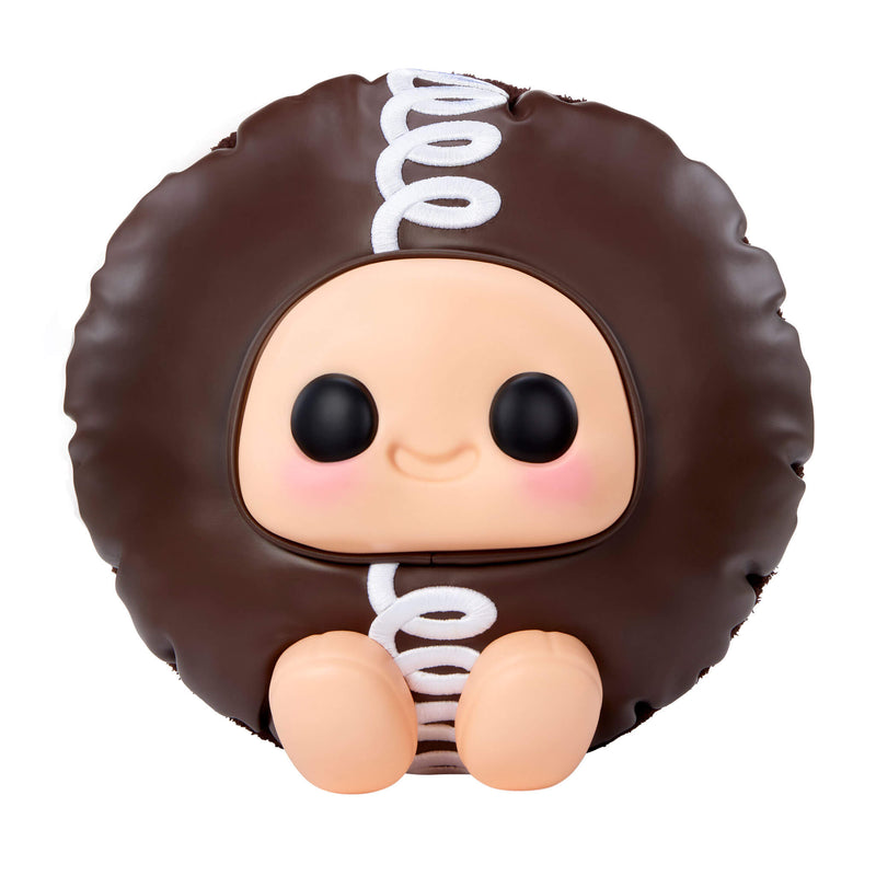 Chocolate Hostess cupcake with white swirl down center on a white background.