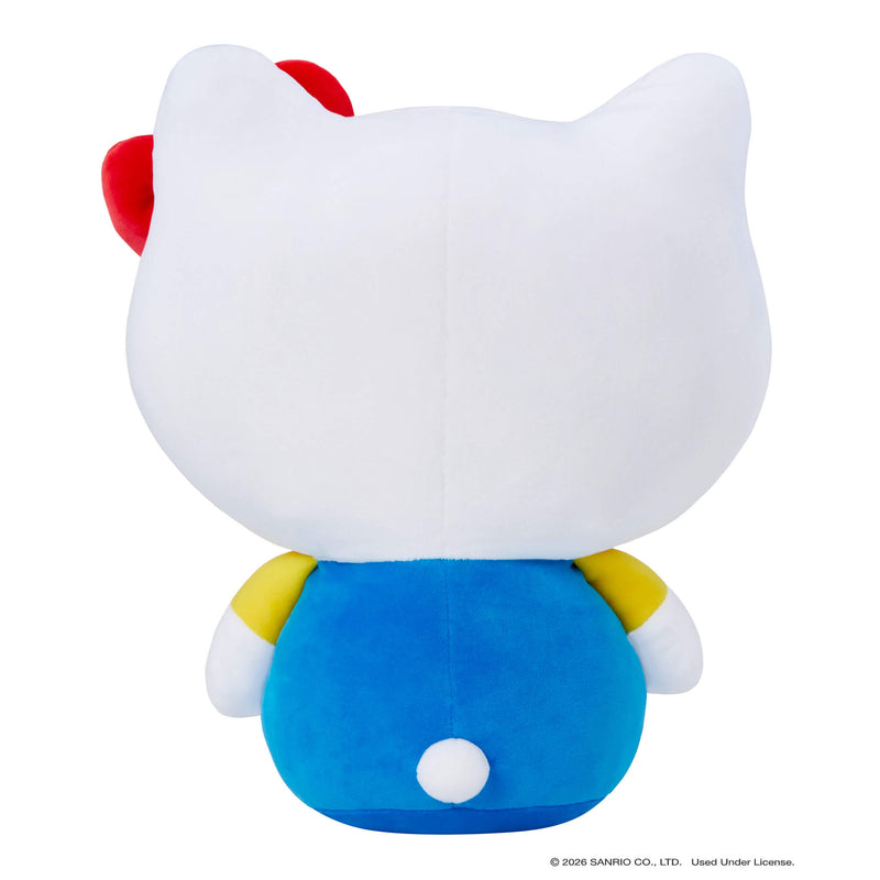 Back side showing a white pom pom ‘tail’ a white background.