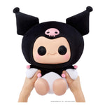 Hands holding Large Kuromi on a white background