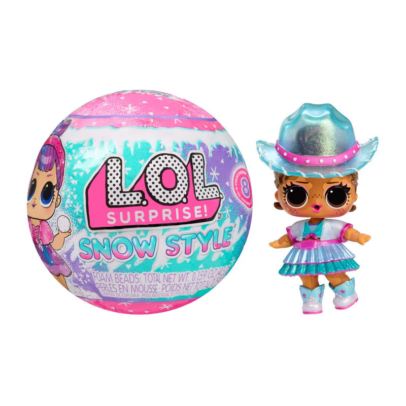 LOL Surprise! Snow Style doll with packaging on a white background